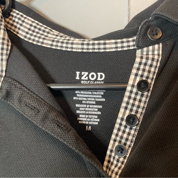IZOD Black Women's short sleeve Polo Shirt size medium - Picture 4 of 8